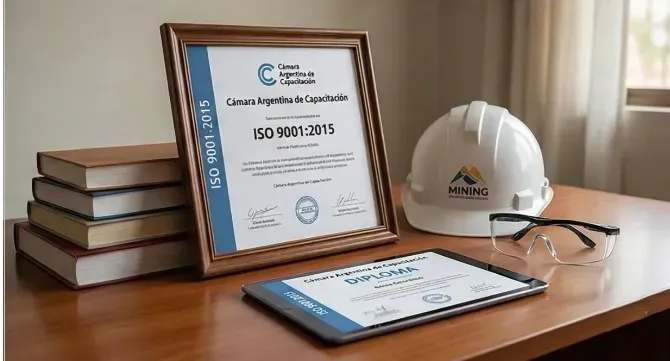 Certificado de calidad ISO para instituciones educativas mineras. Imagen ilustrativa de ACERO Y ROCA