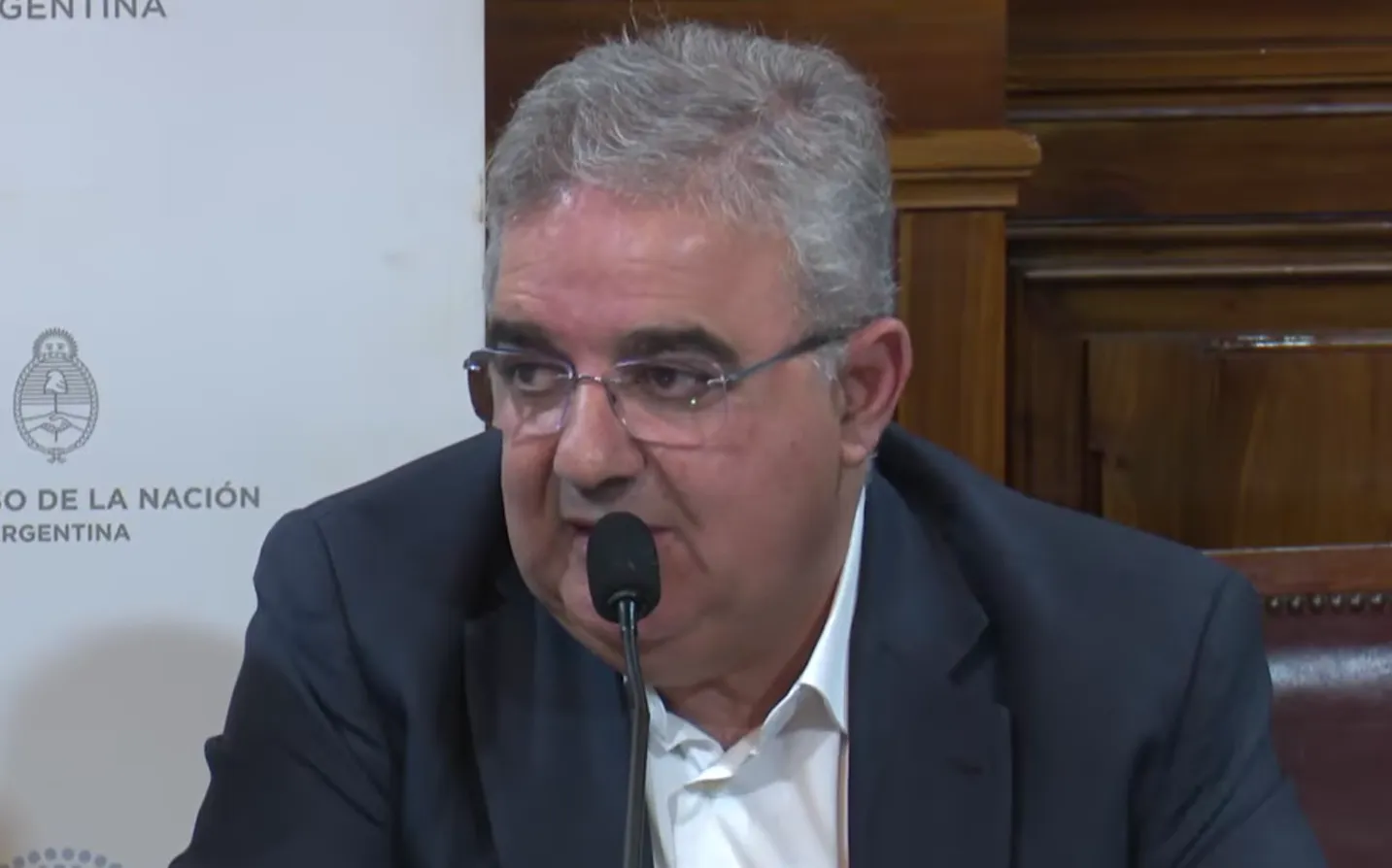 Raúl Jalil en el plenario de comisiones de Minería y Ambiente.