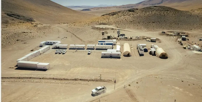 Vista del área del Proyecto San Jorge PSJ Cobre en Mendoza.