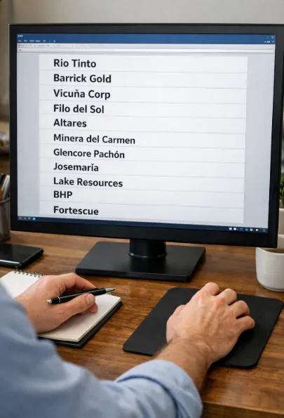 La plataforma reúne datos sobre proyectos mineros, provincias, compras locales proyectadas por las empresas, compañías controlantes y operadoras.