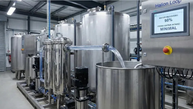 Halion LooP reduce drásticamente el uso de agua fresca, una ventaja vital para los Andes. Imagen ilustrativa de ACERO Y ROCA