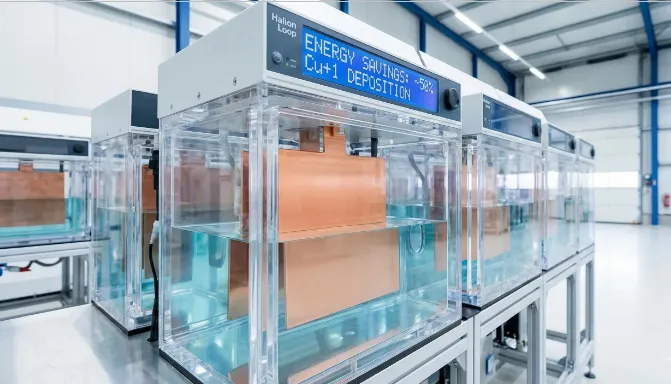 Celda de electrodeposición de alta eficiencia energética. Imagen ilustrativa de ACERO Y ROCA