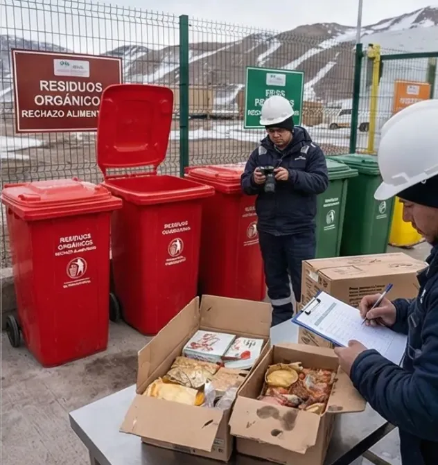 Personal documentando mercadería rechazada para su disposición final en mina.