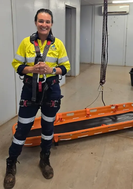 María Elizabeth Criado, en una de sus zonas de trabajo.