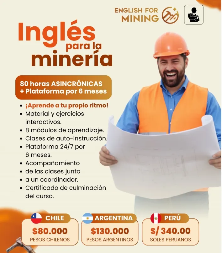 Flyer del curso de inglés técnico para minería de Smooth Talkers.