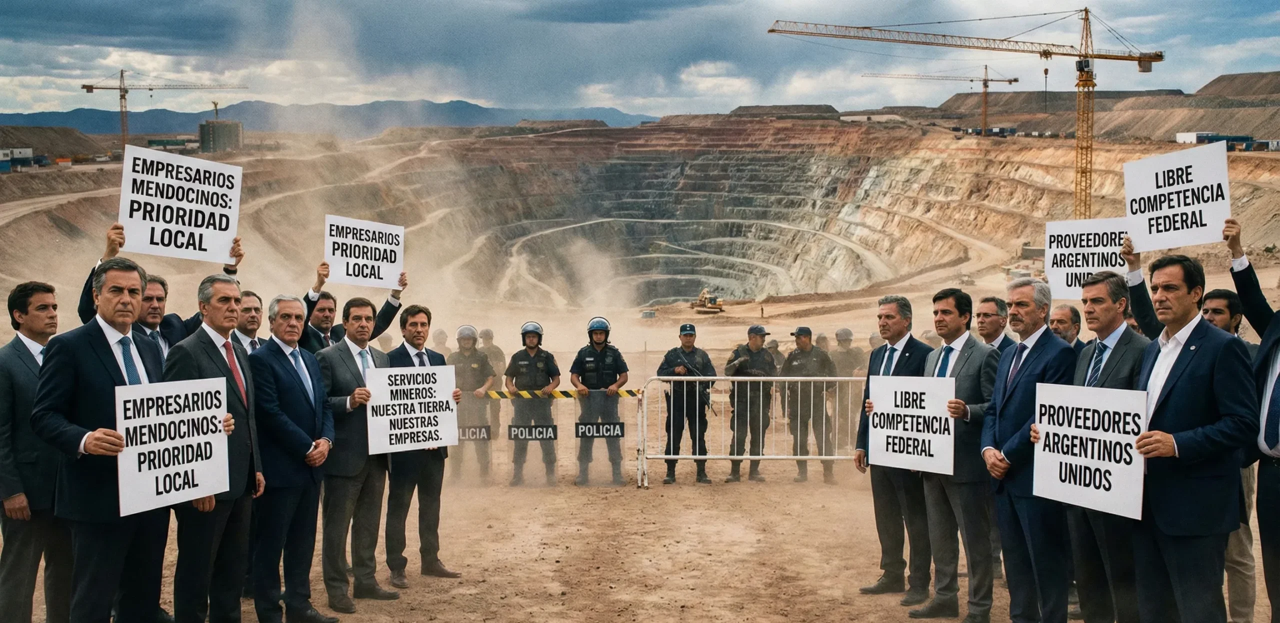 Imagen de ACERO Y ROCA. Proveedores locales y compre local en una mina.