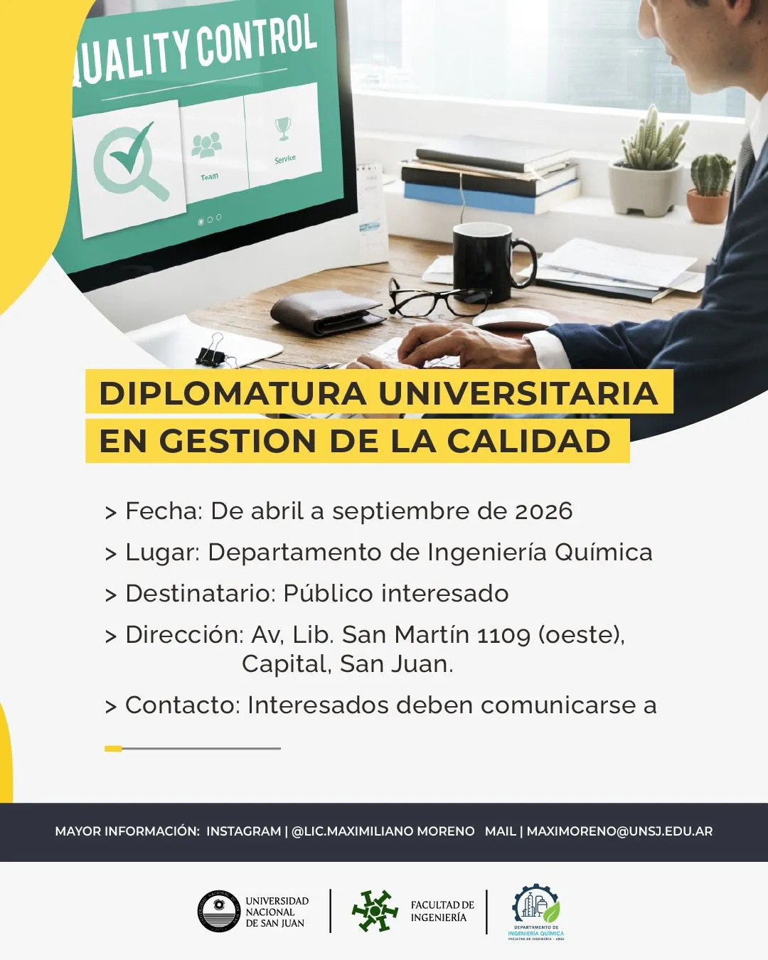 Flyer de la diplomatura de la UNSJ