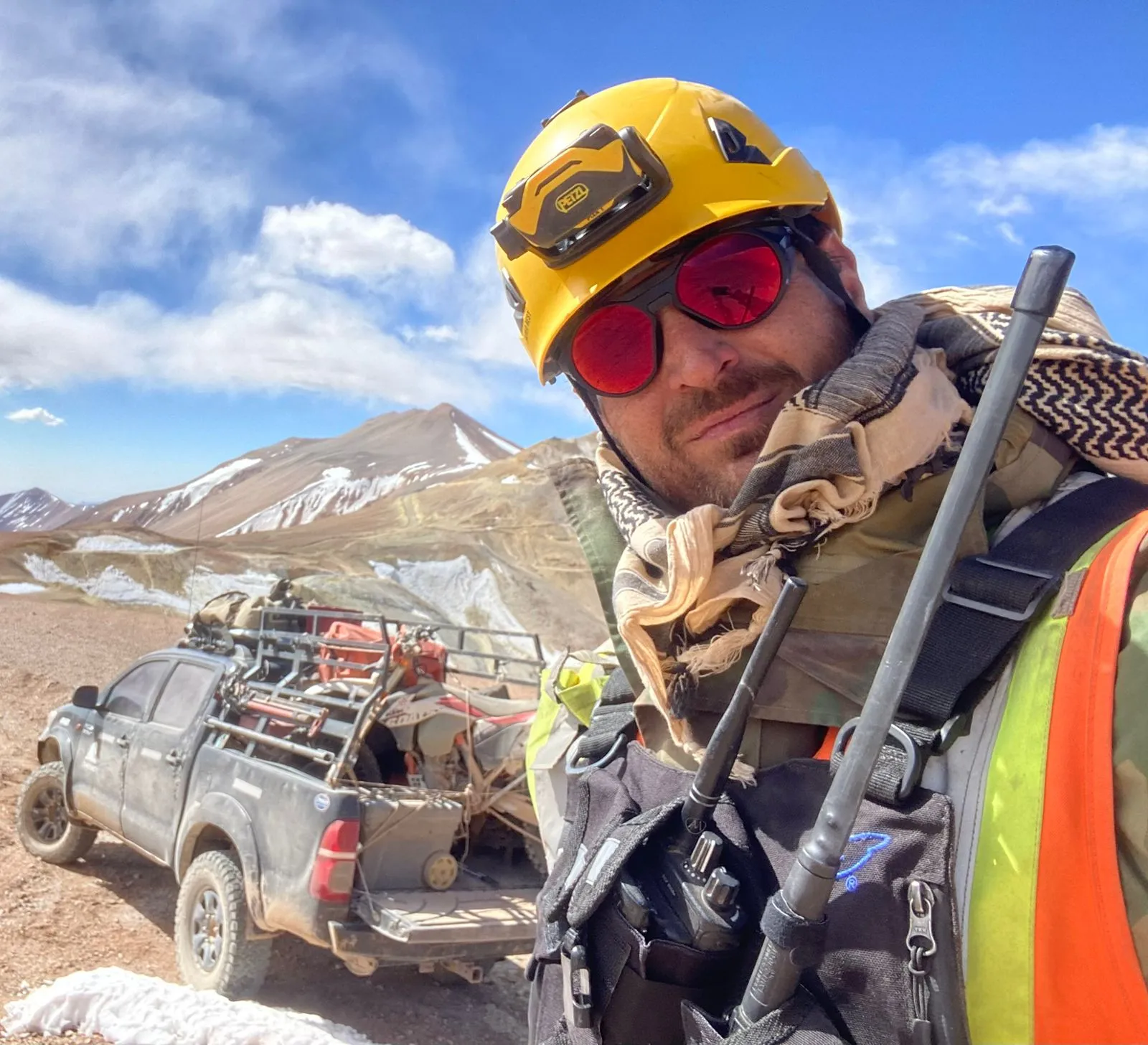 Pablo Nielsen en una expedición de alta montaña