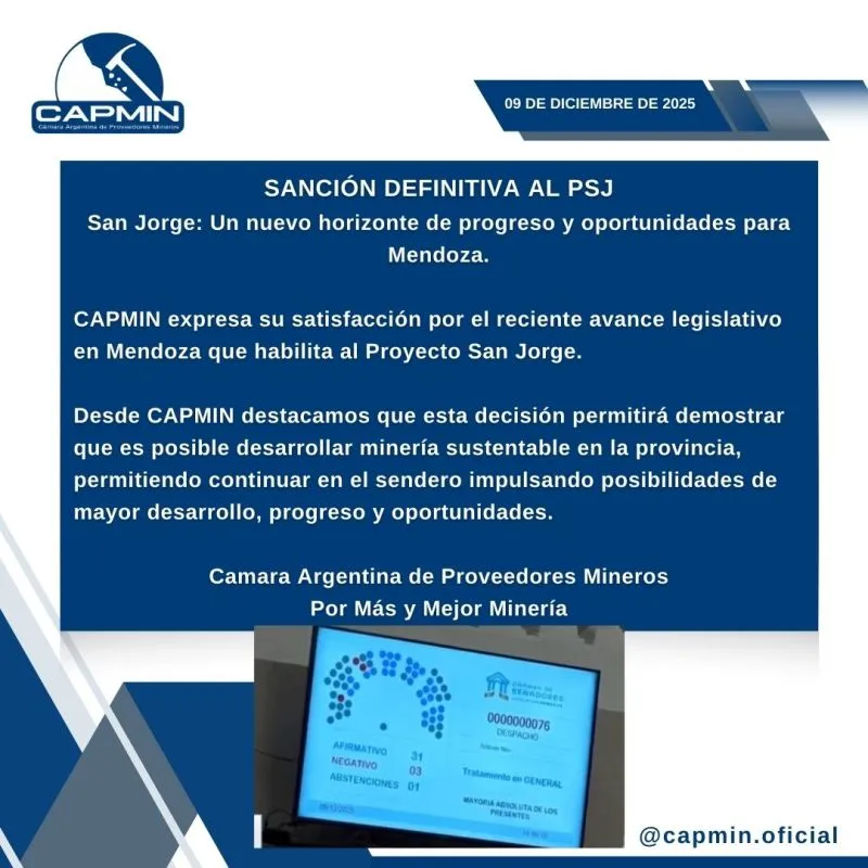 Comunicado de CAPMIN en sus redes oficiales.