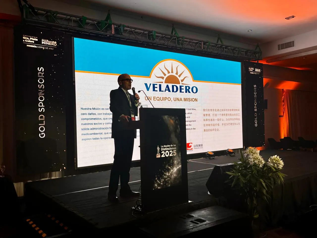 Sáenz More durante su exposición ante un público minero de todo el país.