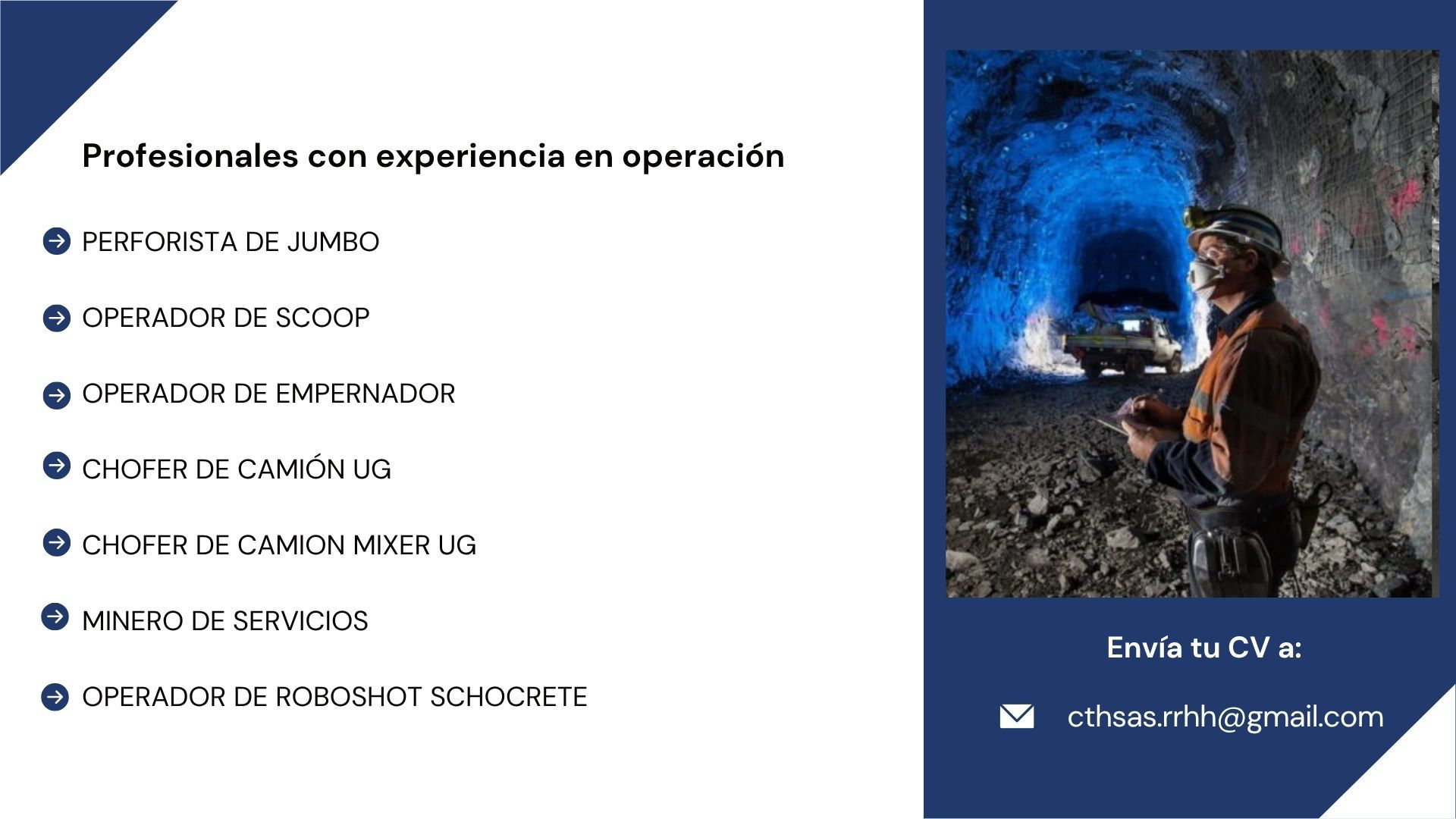 Acero y Roca | Magazine Minero - Ofertas laborales segunda quincena de Diciembre