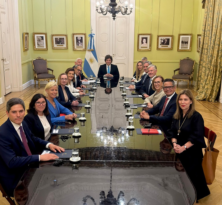 Reunion de la minera Rio Tinto con el presidente Javier Milei 