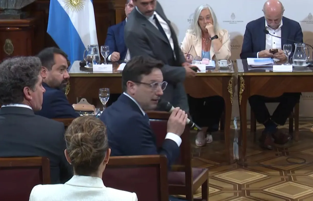 Ministro Juan Pablo Perea exponiendo sobre control ambiental minero.