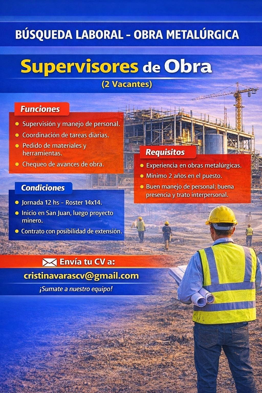Acero y Roca | Magazine Minero - OFERTAS LABORALES 2026 PRIMERA QUINCENA