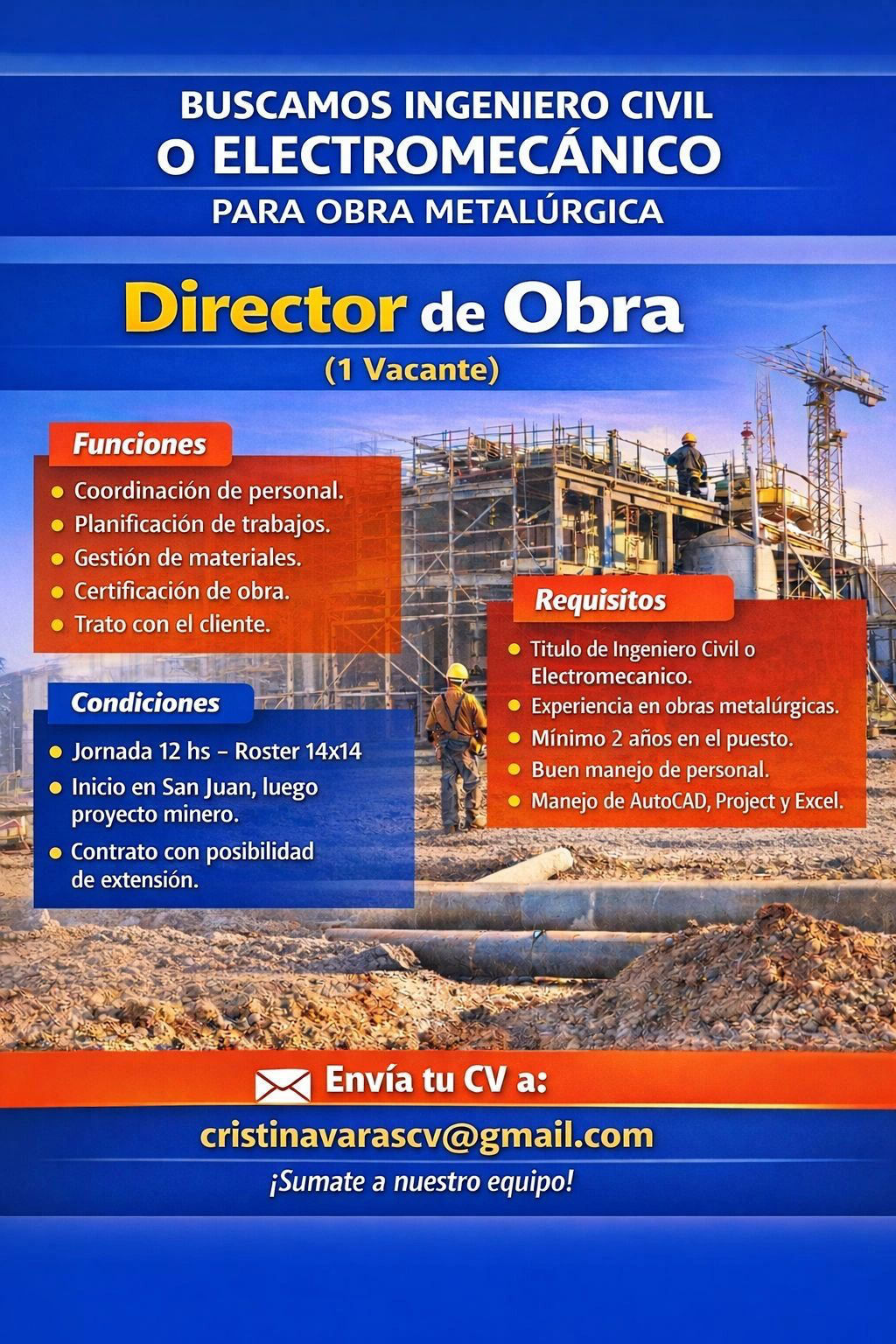 Acero y Roca | Magazine Minero - OFERTAS LABORALES 2026 PRIMERA QUINCENA