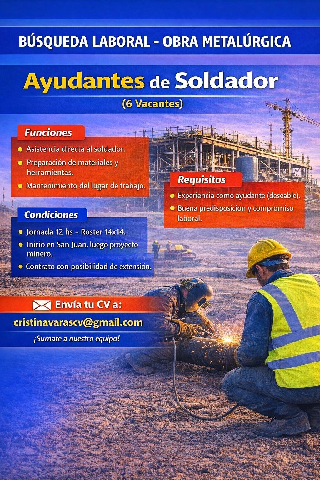 Acero y Roca | Magazine Minero - OFERTAS LABORALES 2026 PRIMERA QUINCENA
