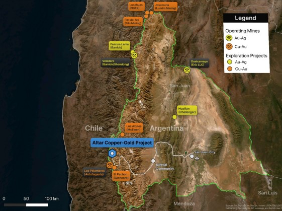 Mapa de la ubicación del proyecto Aldebarán.
