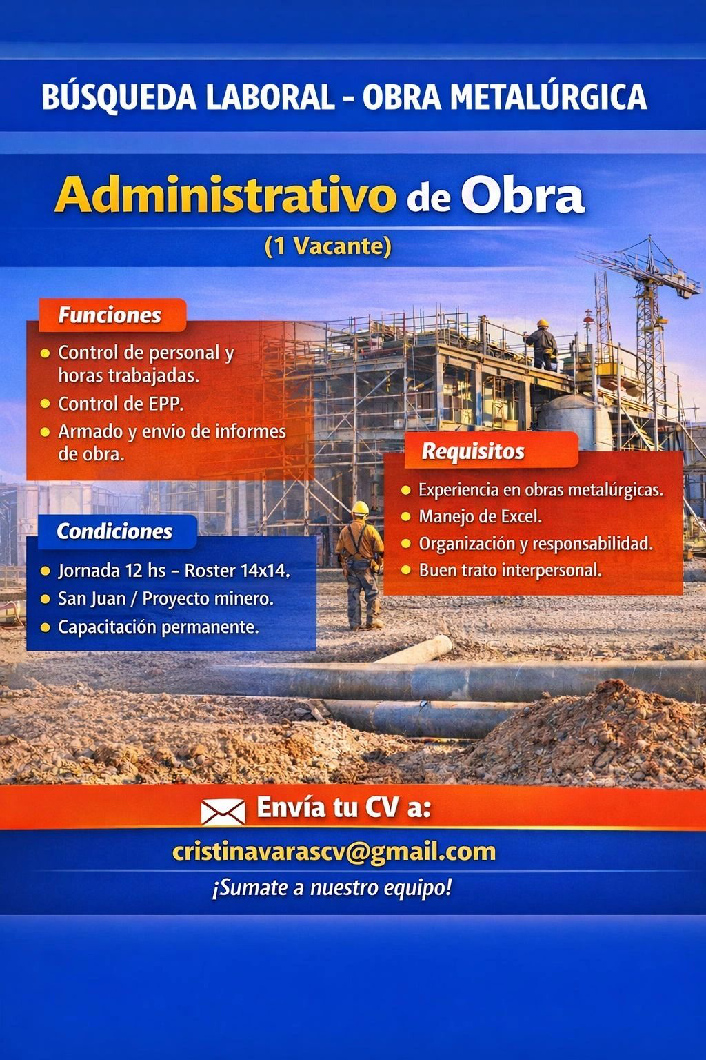 Acero y Roca | Magazine Minero - OFERTAS LABORALES 2026 PRIMERA QUINCENA