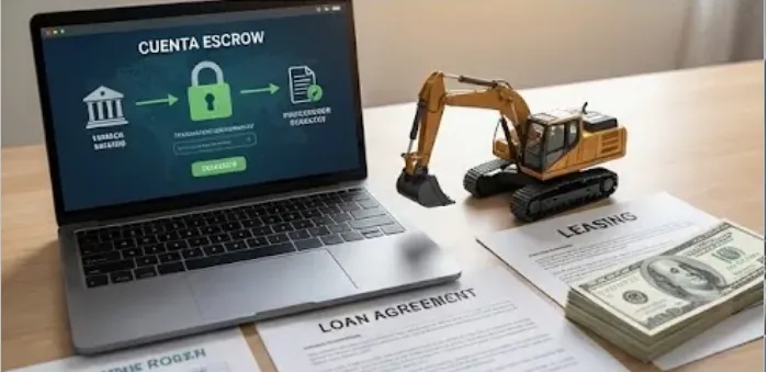 Representación gráfica de herramientas financieras (Escrow, Leasing, dólares) dinamizando el sector minero. Imagen ilustrativa de ACERO Y ROCA