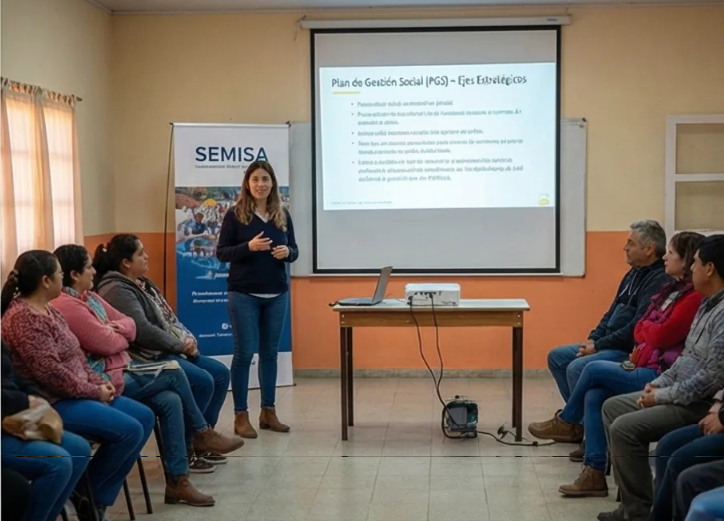 Reunión con vecinos de Jáchal e Iglesia por licencia social minera San Juan.