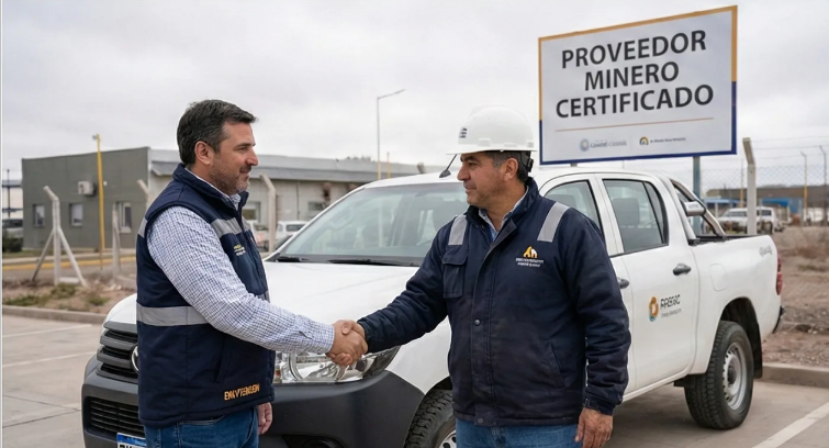 Camioneta 4x4 Policía de Trabajo San Juan inspección alta montaña. Imagen ilustrativa de ACERO Y ROCA