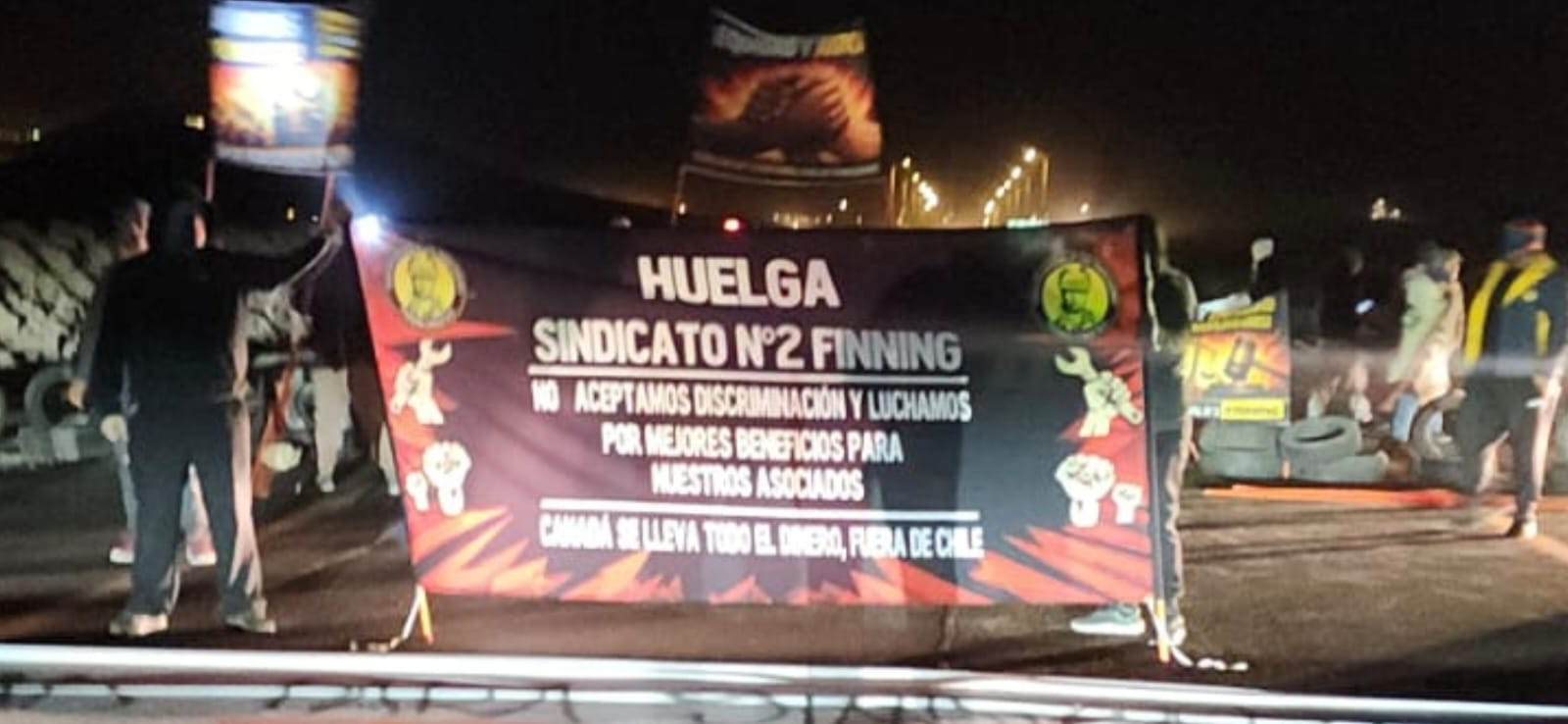 huelga Finning Chile sindicato N2 minería