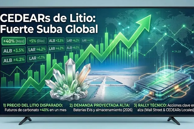 El litio ya pelea el podio de los complejos exportadores más importantes del país. Imagen ilustrativa de ACERO Y ROCA