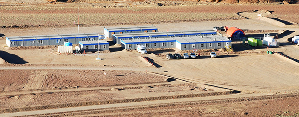 Campamento del yacimiento de cobre El Pachón proyecto minero