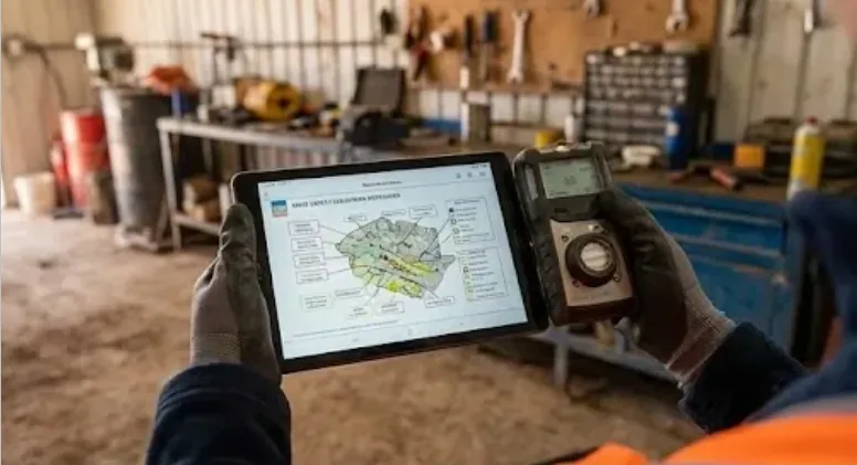 Gestión de riesgos con tecnología digital en terreno minero. Imagen ilustrativa de ACERO Y ROCA