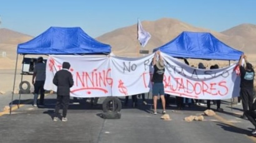 Bloqueos centro logístico La Negra huelga Finning