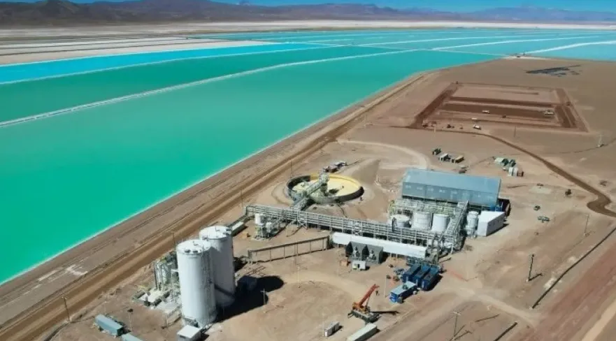 Vista aérea del Salar Cauchari-Olaroz proyecto de litio en Jujuy.