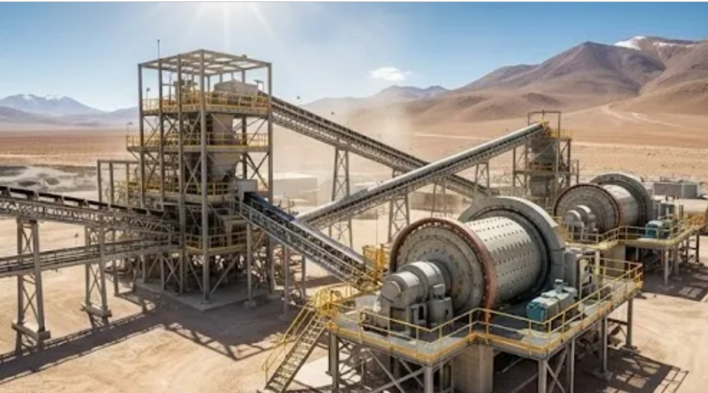 Optimización de plantas de tratamiento para mejorar exportaciones mineras Argentina 2026. Imagen ilustrativa de ACERO Y ROCA