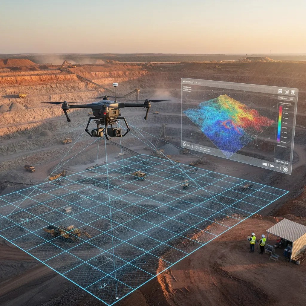 Proveedores mineros San Juan. Drones y mapeo minero. Imagen ilustrativa de ACERO Y ROCA