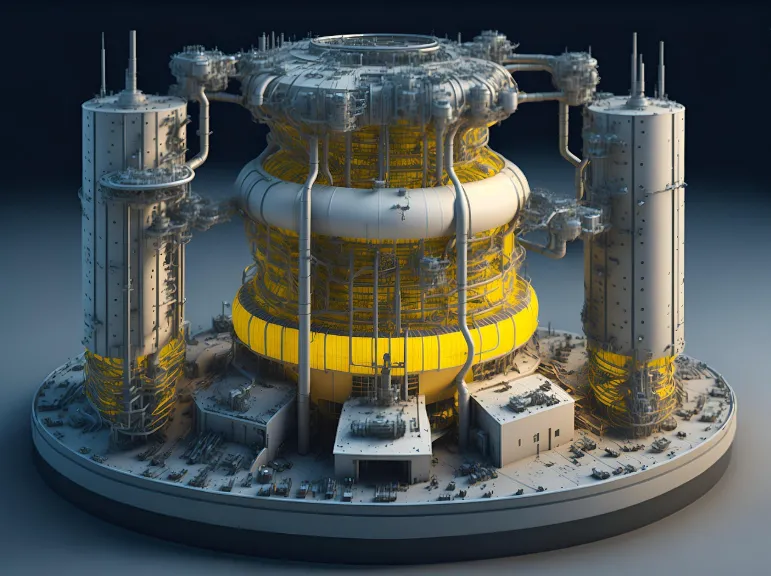 Reactores modulares pequeños SMR para abastecer la creciente demanda energía nuclear IA.