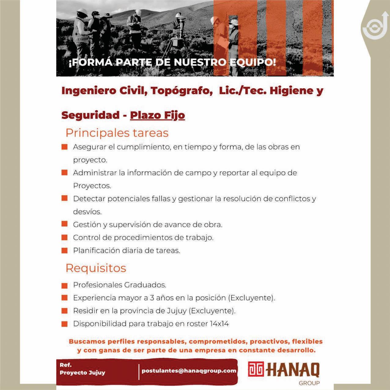 Acero y Roca | Magazine Minero - OFERTAS LABORALES PRIMERA QUINCENA DE FEBRERO 2026