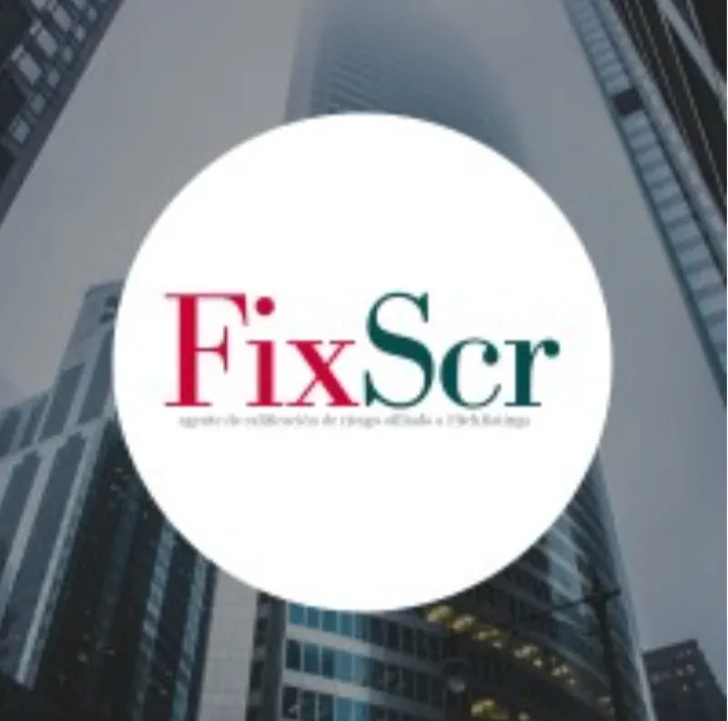 Logo de Fix SCR calificadora de riesgo para inversiones mineras.
