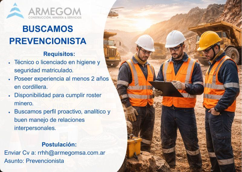 Acero y Roca | Magazine Minero - OFERTAS LABORALES PRIMERA QUINCENA DE FEBRERO 2026