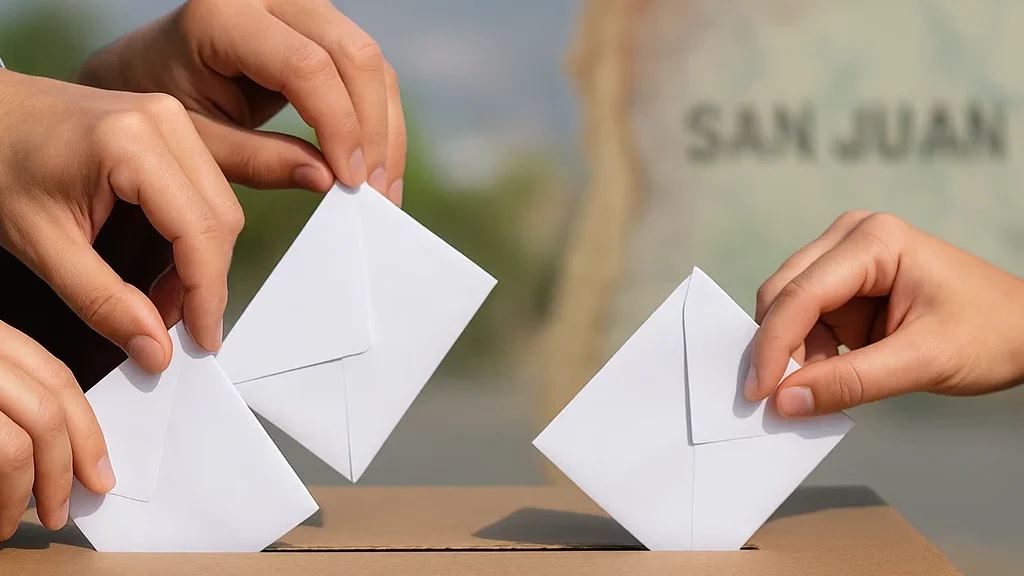 Imagen de ACERO Y ROCA Manos votando la ley de proveedores en San Juan. Imagen de Acero y Roca