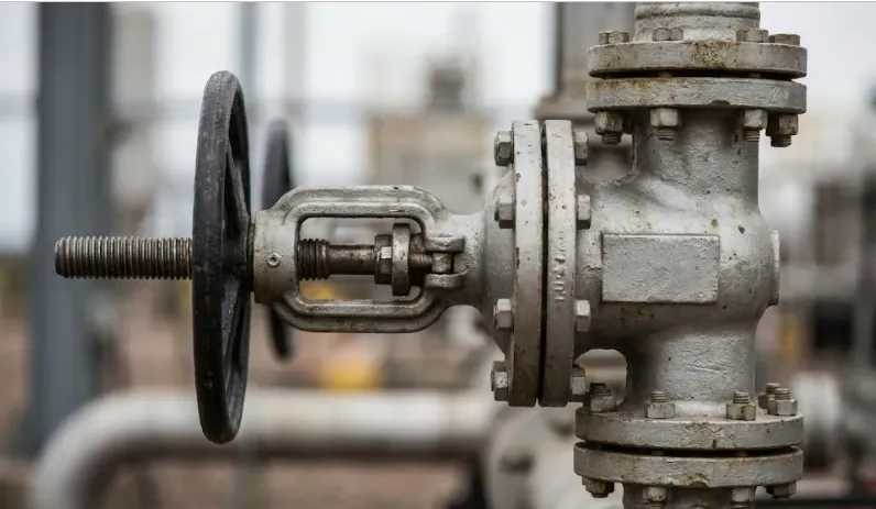Reactivación de cuencas maduras. Válvula de control para inyección de fluidos EOR en proyectos de novedades de minería y energía. Imagen ilustrativa de Acero y Roca.