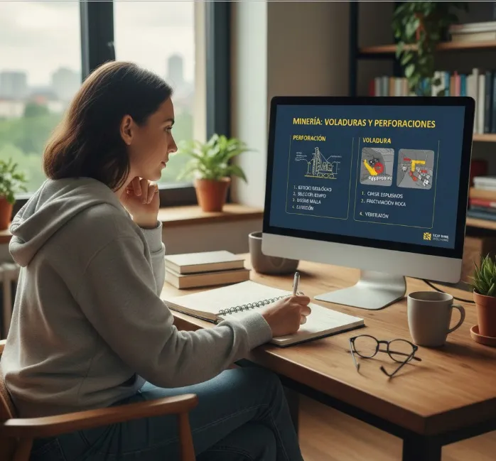 imagen Acero y Roca Estudiante en taller de formación técnica. Imagen de Acero y Roca