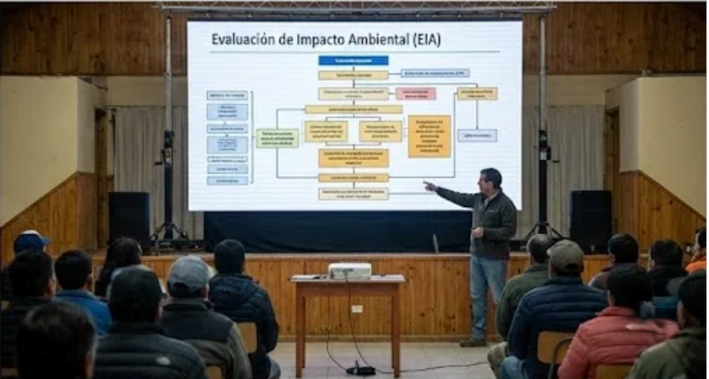 imagen Acero y Roca Documento técnico de Evaluación de Impacto Ambiental con gráficos de sostenibilidad minera. Imagen ilustrativa de Acero y Roca