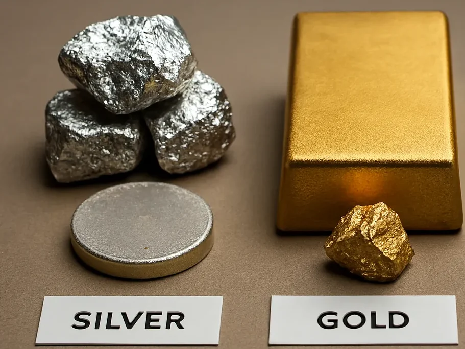 Imagen de ACERO Y ROCA Oro y plata en lingotes. Imagen de Acero y Roca