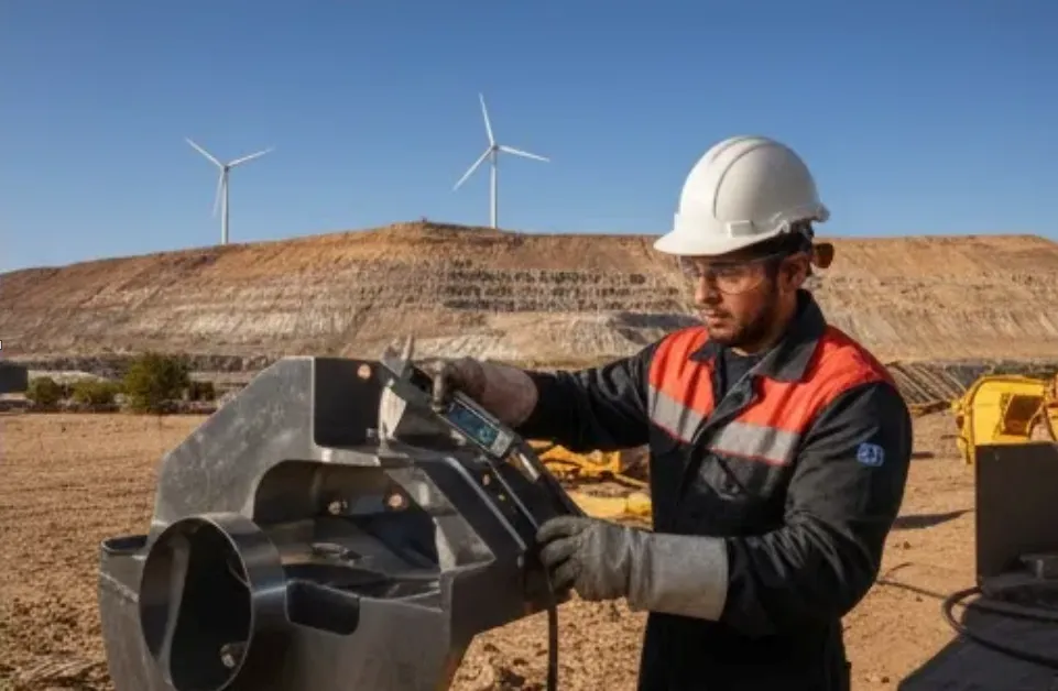 imagen Acero y Roca Control de calidad y precisión sobre piezas industriales para minería. Imagen ilustrativa de Acero y Roca.