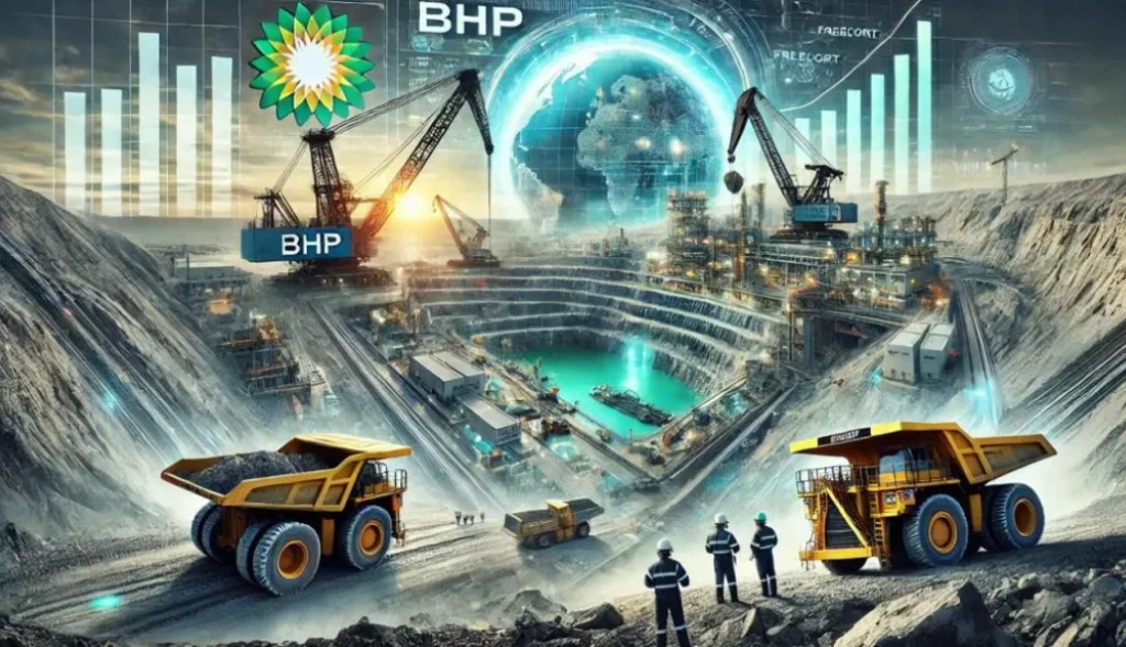 Imagen de ACERO Y ROCA Maquinaria minera de última generación operando en un yacimiento de cobre a gran escala bajo protocolos de eficiencia. Imagen de Acero y Roca