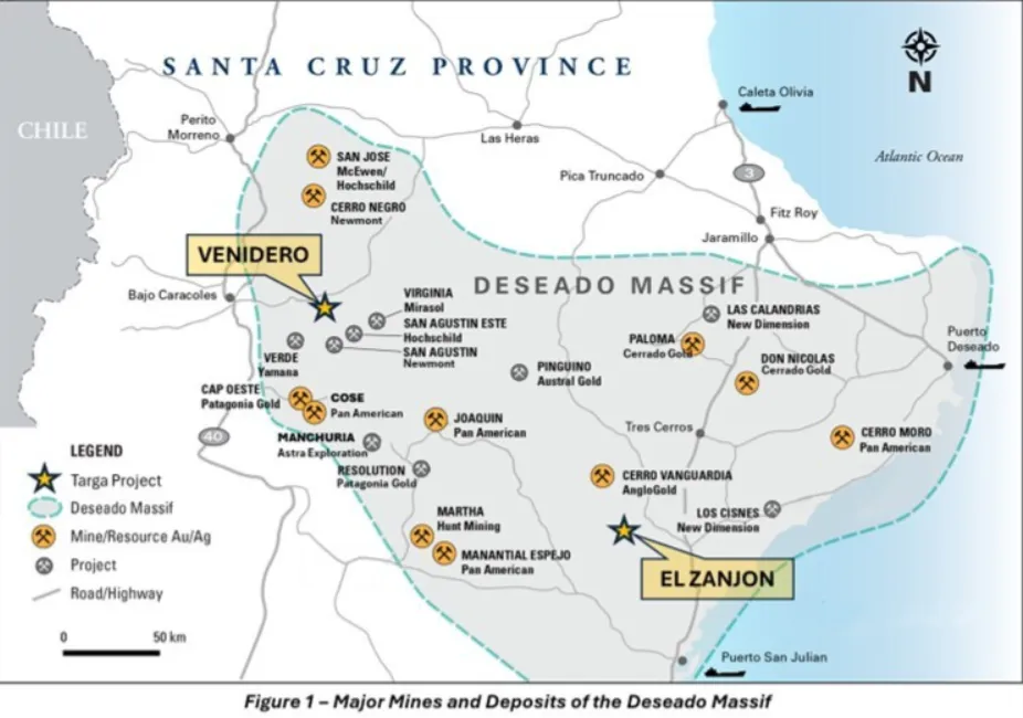 Mapa del Macizo Deseado