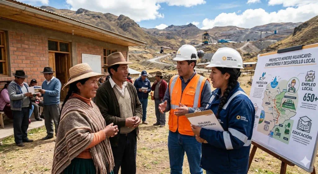 Contenido original de ACERO Y ROCA - Prohibida su reproducción diálogo comunitario y licencia social en gobernanza minera América Latina. Imagen ilustrativa: ACERO Y ROCA.