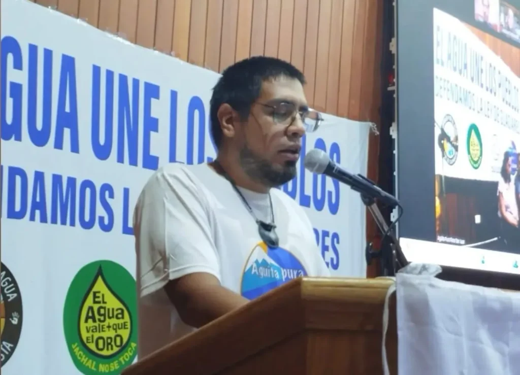 Juan Godoy, integrante de la Asamblea Agüita Pura San Juan