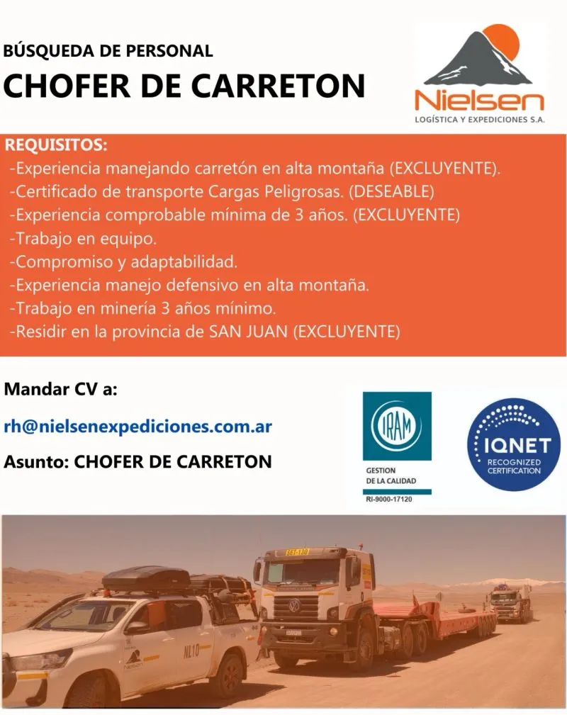 flyer de ofertas laborales en minería