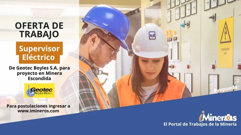 flyer de ofertas laborales en minería