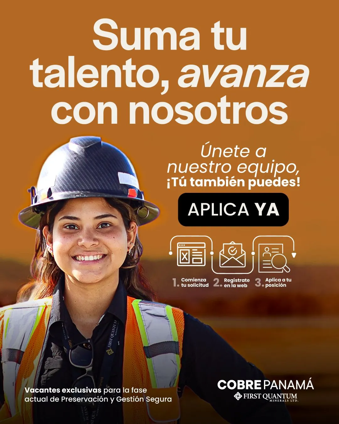 flyer de ofertas laborales en minería